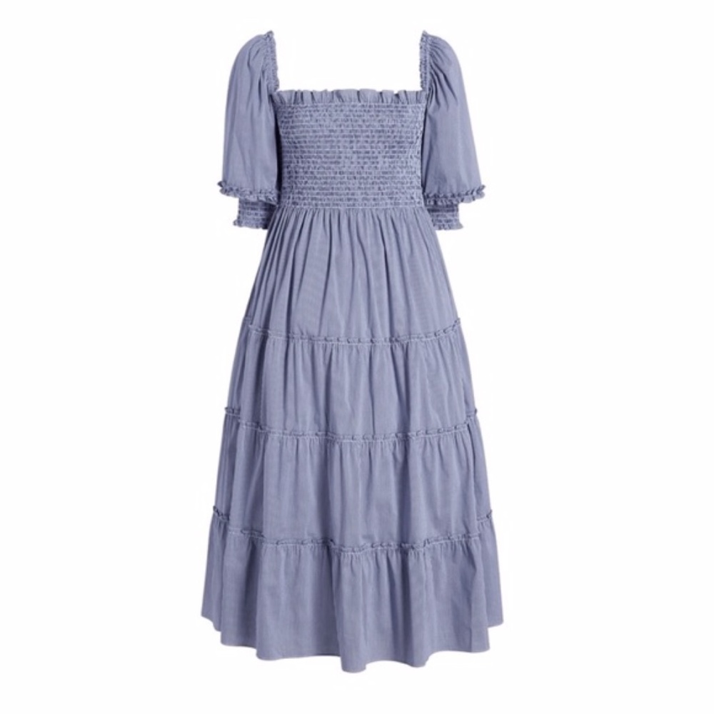 Hill House Home Nesli Nap Dress Navy Gingham